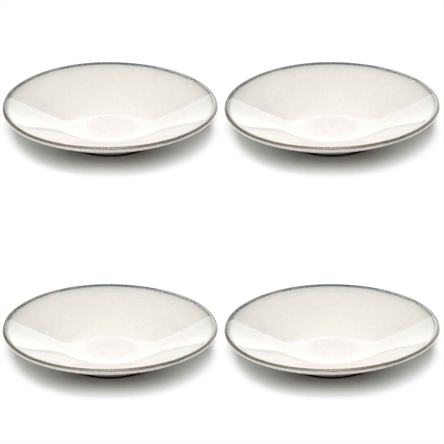 Serax Saucers | Inku Tableware van Sergio Herman | Coffee Cup Coasters Set of 4 in White | Kitchen Essentials for Home Decor and Coffee Bar | Cappuccino Cups, Espresso Cups and Tea Mugs