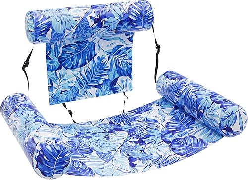 Flotador inflable de piscina para adultos  Silla flotante resistente y fideos de piscina para verano, playa, lago y fiestas en la piscina  Cómodo