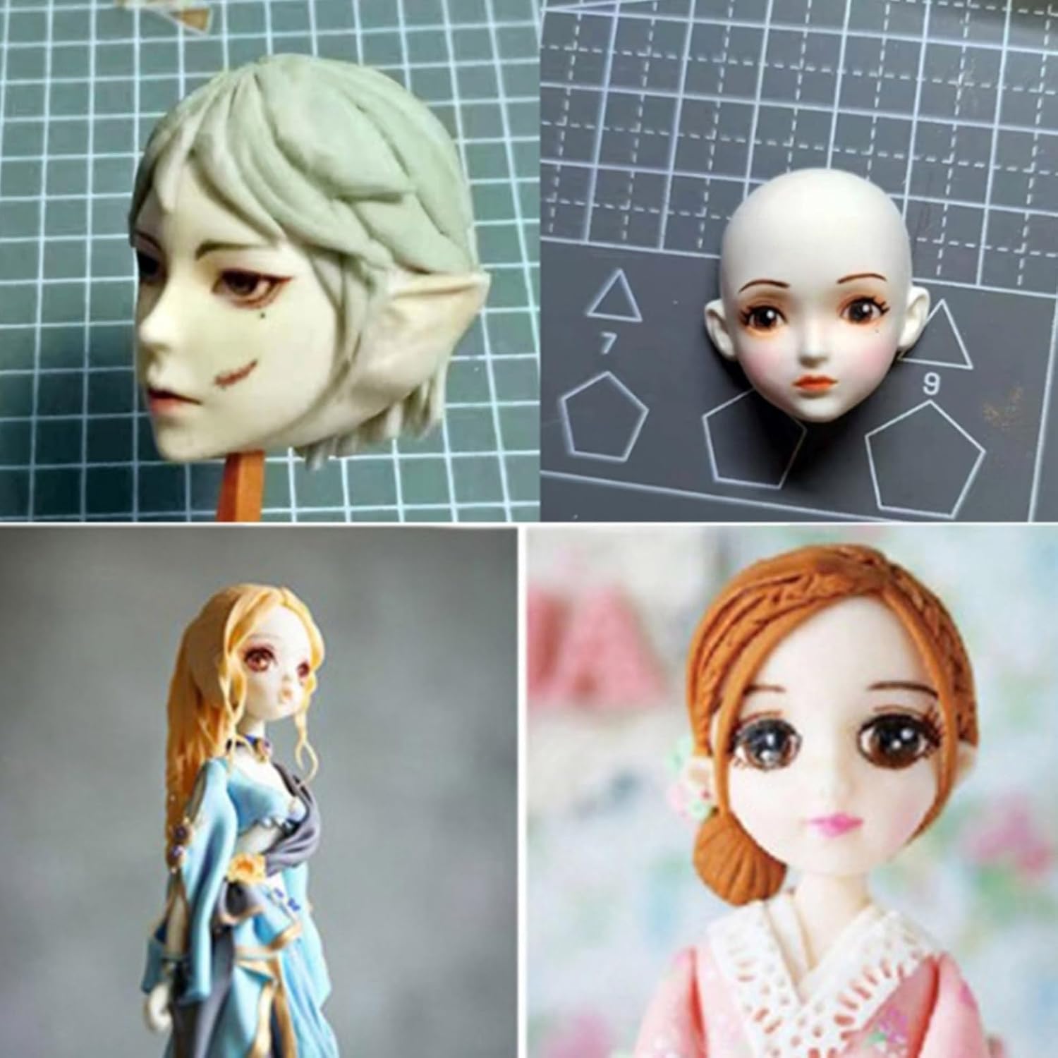 Clay Mold 3D Human Face Silicone Chocolate Candy Cake Decorating Tools Doll Making Mold