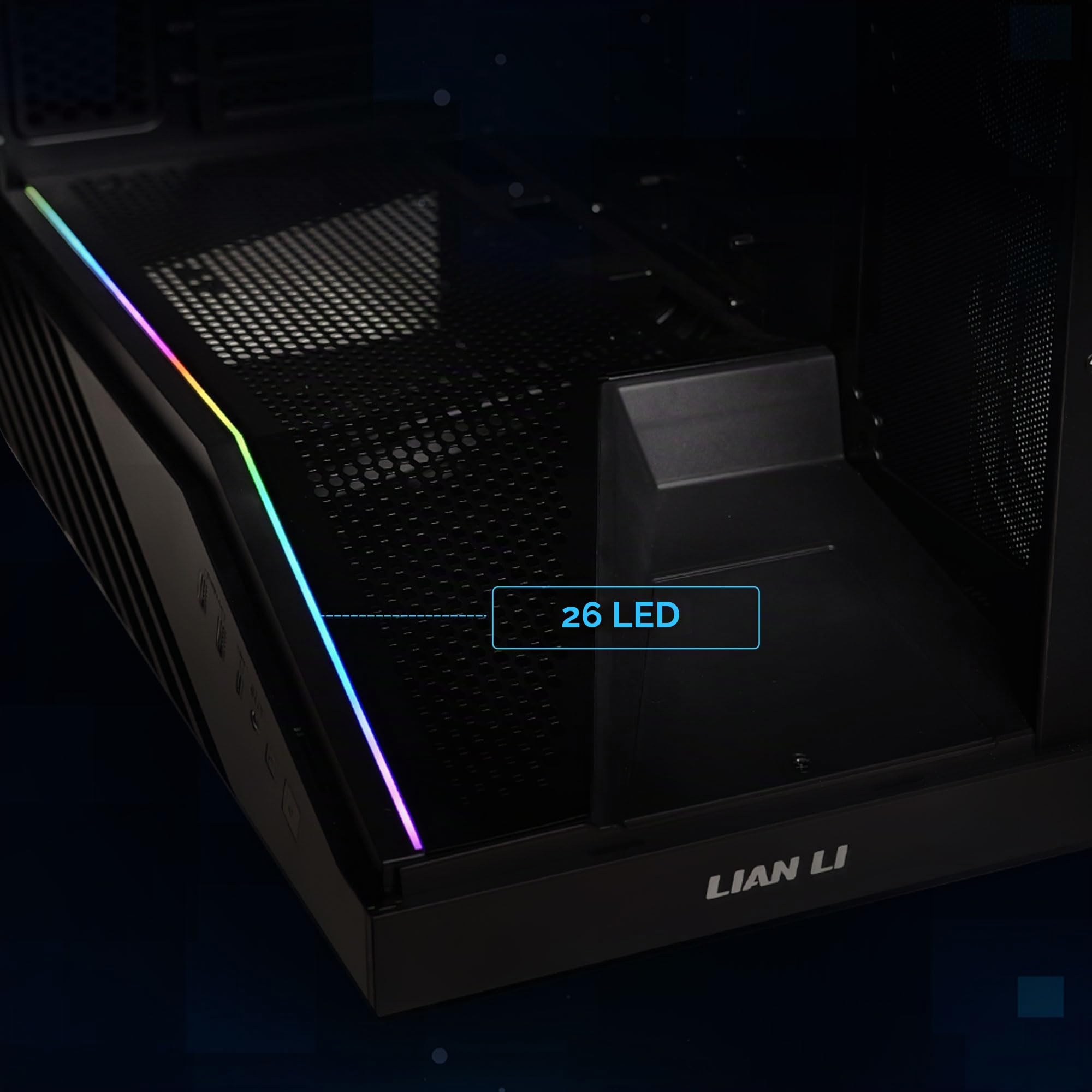 LIANLI Vector V100R Mini Tower PC Case, senza colonna, connessione posteriore m-ATX/m-ATX/Mini ITX, dotata di 4 ventole standard ARGB, V100RMIX, autorizzata giapponese