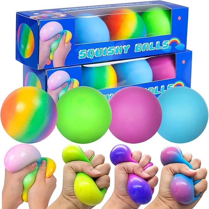 Color Changing Stress Balls for Kids 4 Pack Squishy Stress Balls