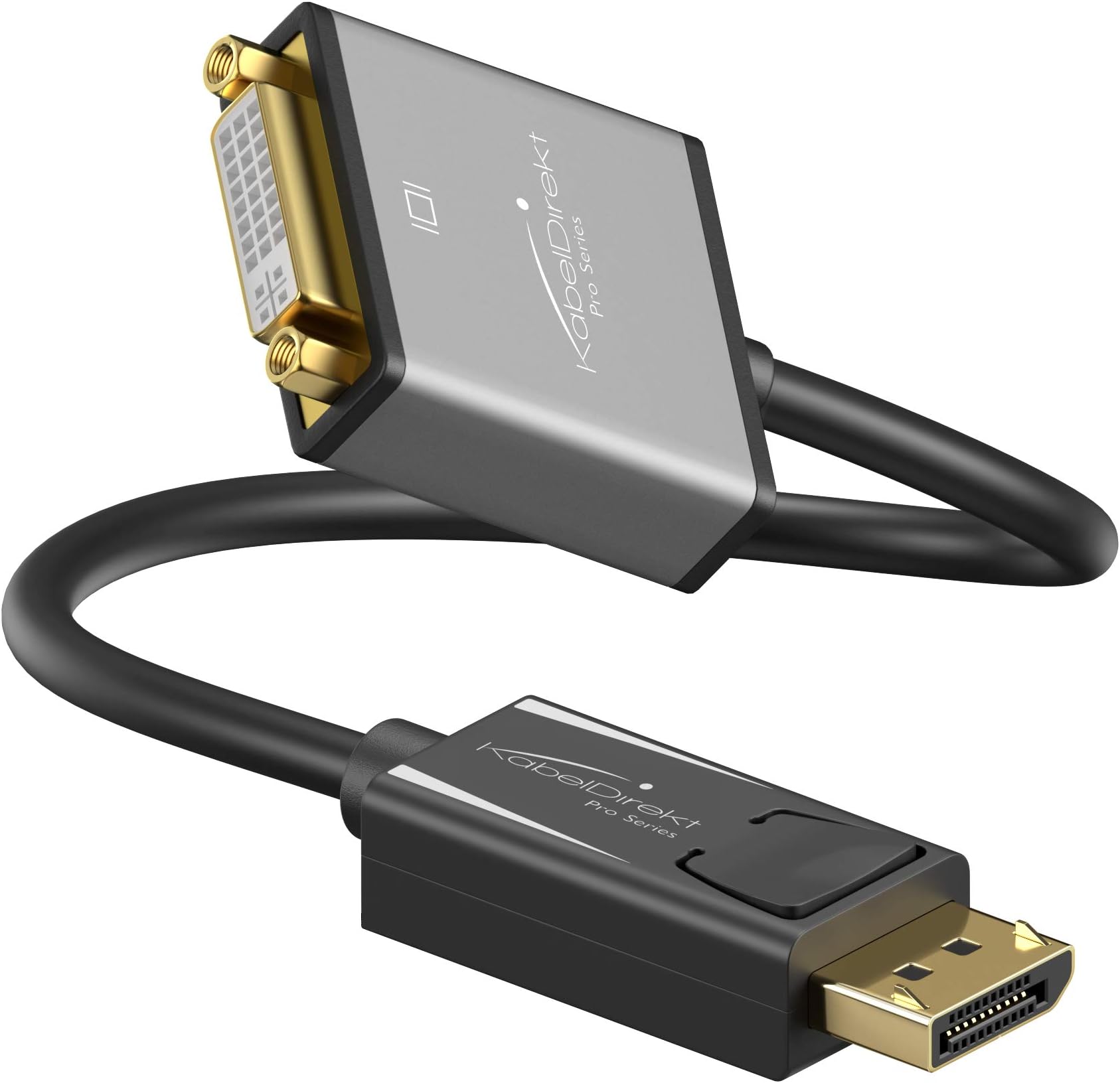 InLine DisplayPort Zu DVI Kabel – 5 M, Schwarz, Max. 1920x1200