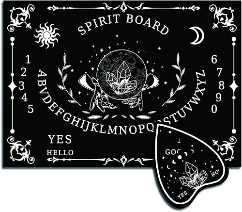 CREATCABIN Wood Spirit Board Pendulum Board Wooden Talking Boards with