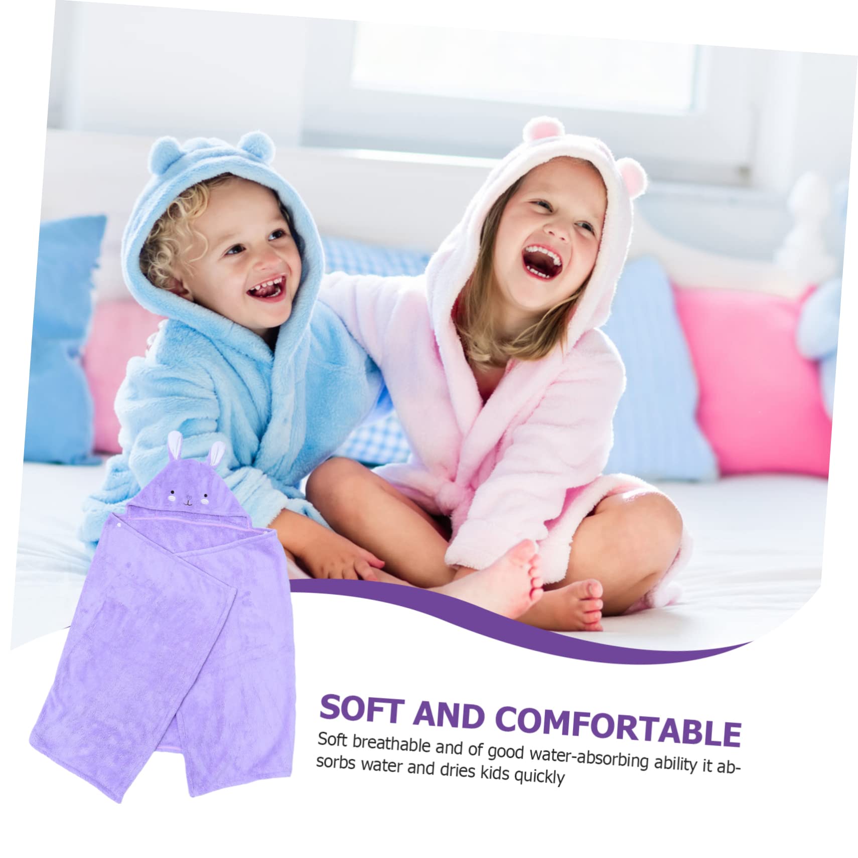Cabilock Toalla de Baño Capucha para Bebe Manta de Baño Dibujos de Animales Edredón Envolvente de Bebe Casa