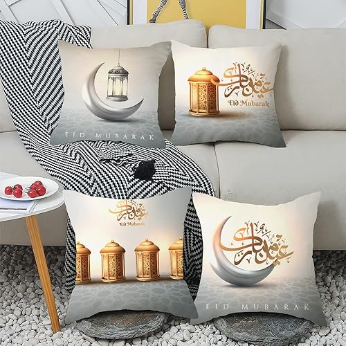 Miniatura 7 de Juego de 4 fundas de almohada decorativas cuadradas plateadas, fundas de cojín plateadas, para sofá, dormitorio, sala de estar, automóvil, 18 x 18