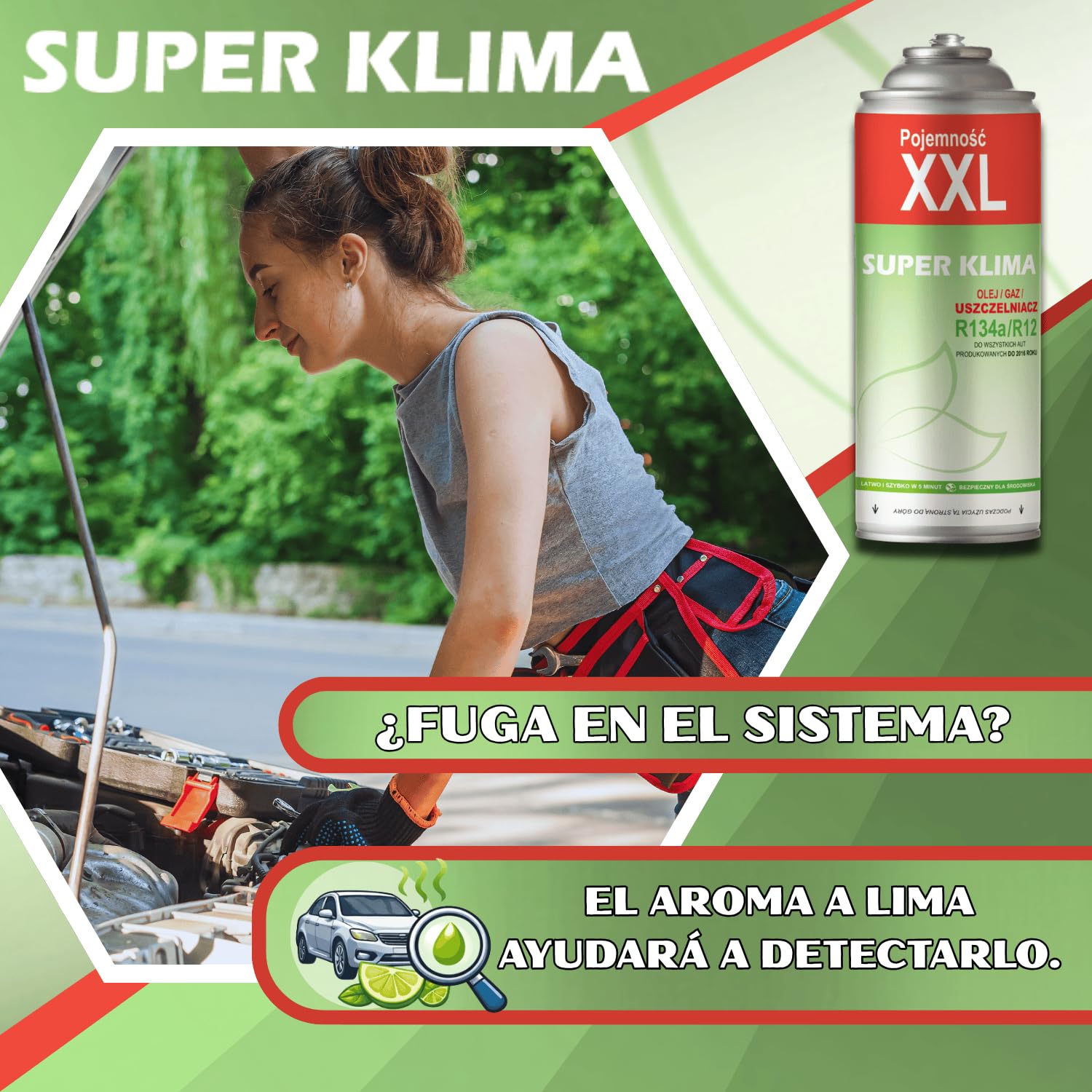 Pack doble kit recarga gas aire acondicionado coche R134a 3 en 1 con cargador y manómetro