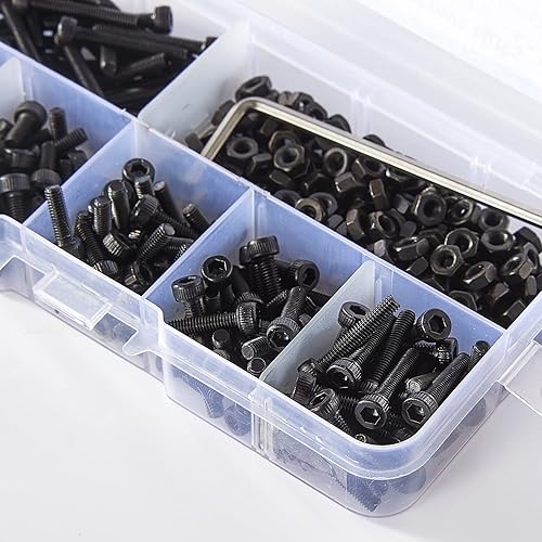 Miniatura 10 de Tornillos y tuercas M5 x 0.236 in, 0.315 in, 0.394 in, 0.472 in, 0.630 in, 0.787 in, 0.984 in, cabeza hexagonal, tornillos y tuercas, tornillo