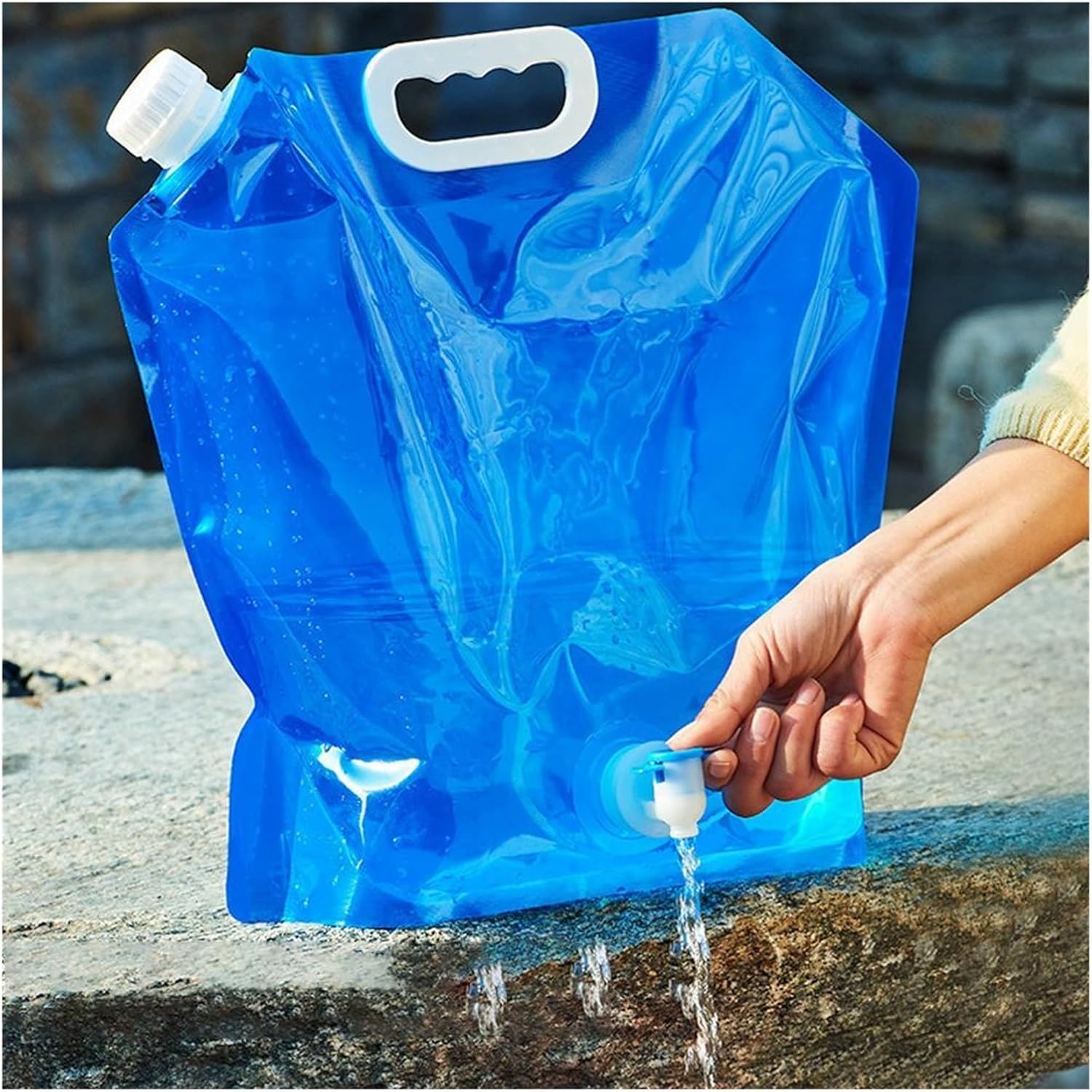 5/10L Portable Camping Water Bag Foldable Drinking Bucket Large Capacity Container for Outdoor Travel Lightweight