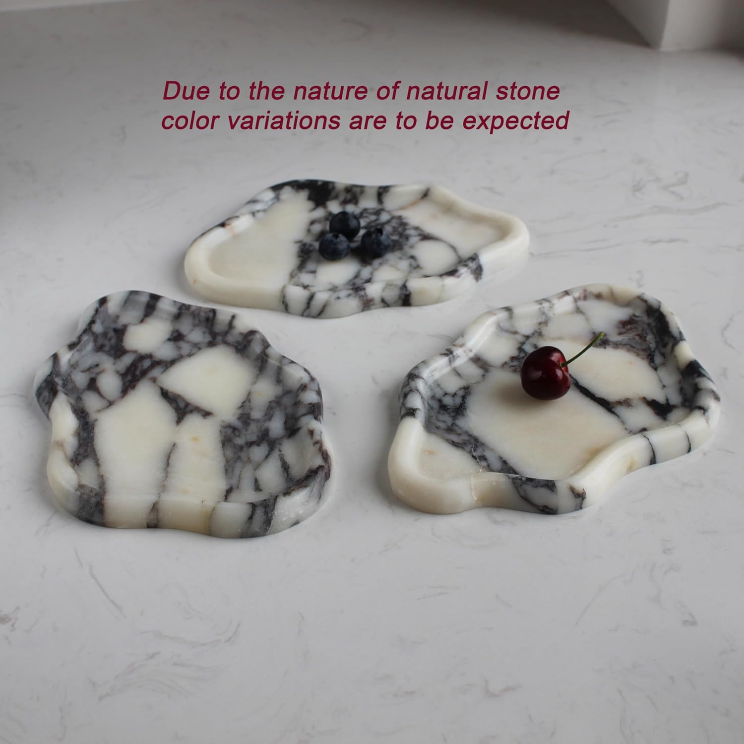 Natural Calacatta Viola Marble Tray Cloud Shape, Jewelry Dish Trinket Dish for Women Gift Home Décor