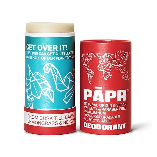 PAPR-Desodorante natural en embalaje de papel, desodorante vegano para hombres y mujeres, sin fragancia artificial, aluminio y libre de crueldad,