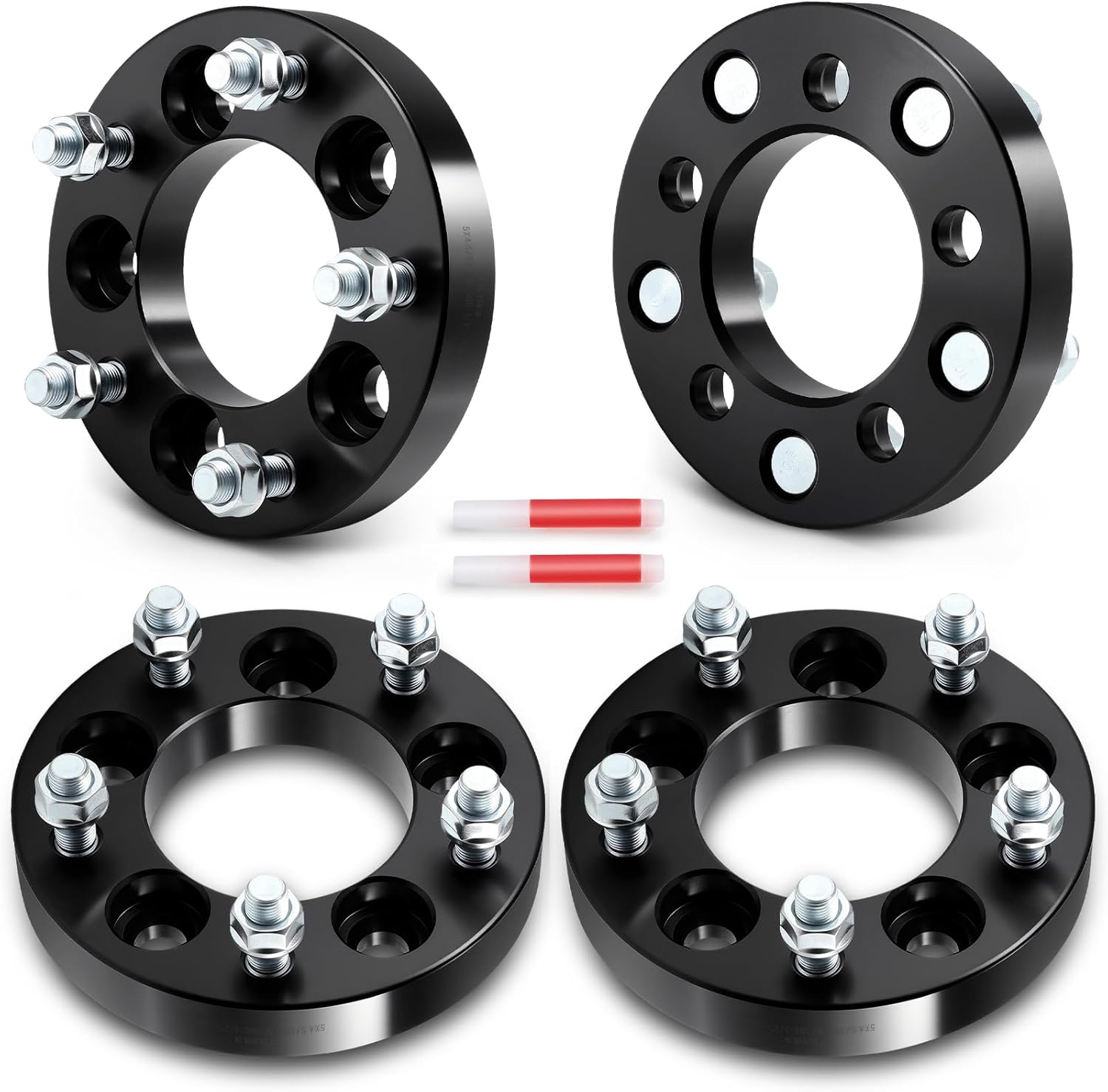 SCITOO 4pcs Wheel Adapters 1" 5x4.5 to 5x5 Bore 82.5mm Studs 1/2" 5Lug Wheel Spacers Adapters Fit for for Ford Explorer for Ford for Mustang for Ford Edge for Ford Ranger for Ford Freestyle for Ford
