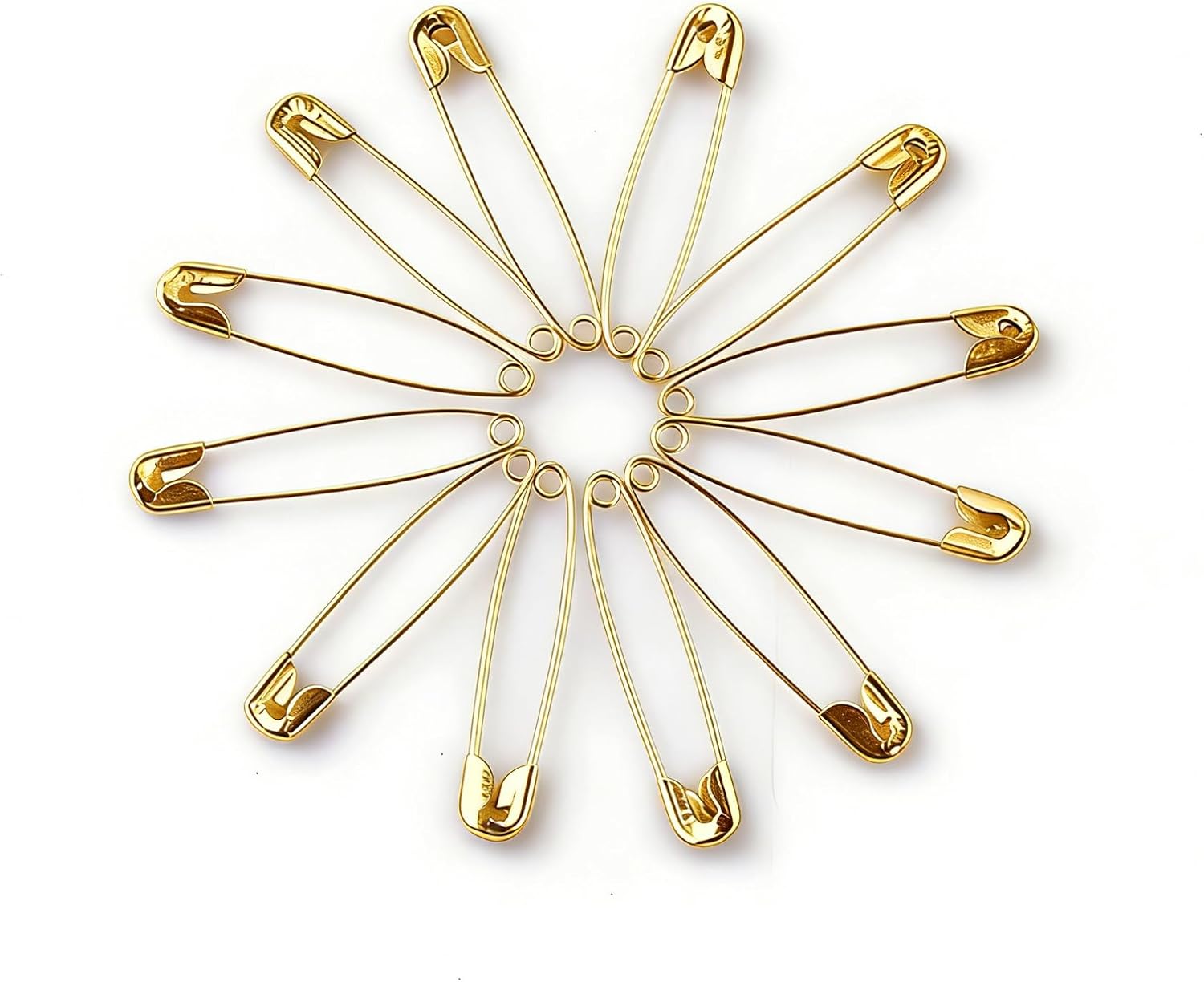 150pcs Gold Safety Pins, 22mm/0.87inch Small Safety Pins Bulk for Clothes, Sewing, Crafts, Jewelry Making, Nickel Plated Steel Rust Resistant Safety Pins for Home, Office, Tailor Use