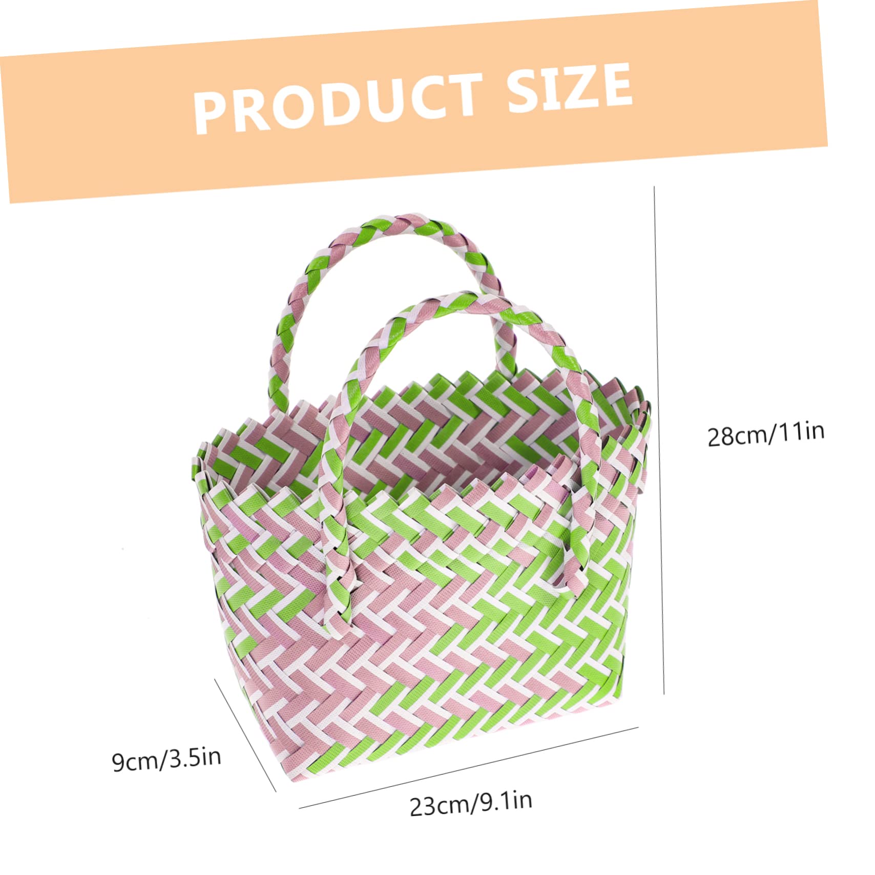 Cabilock 3 Pezzi Cestino Portaoggetti per Esterni Borsa da Picnic Borsa da Viaggio Maniglia Organizer Cestino Rustico Cucina Borsa da Spiaggia