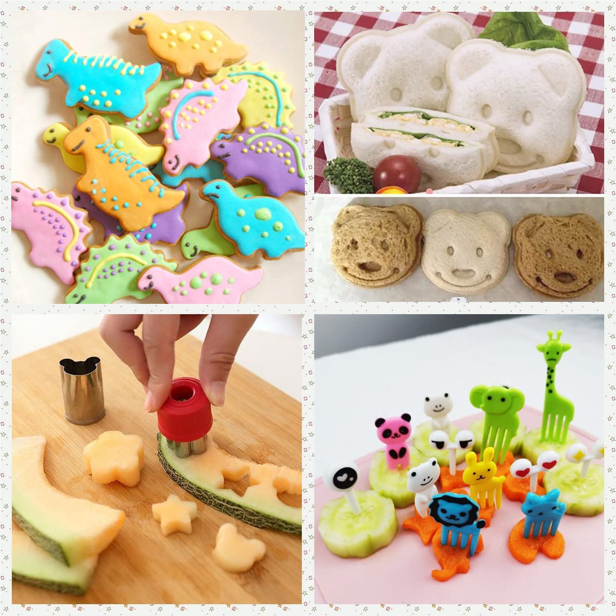 Set 40 Pezzi Tagliabiscotti Per Bambini - Formine Verdure, Frutta, Animali, In Acciaio Inox - Foto 12