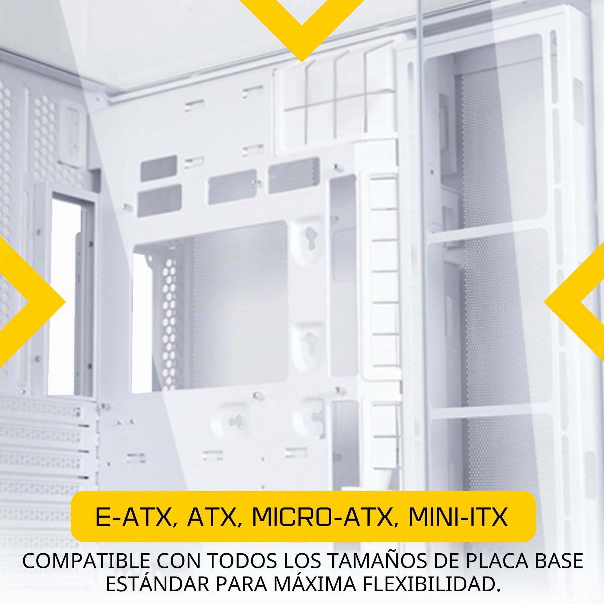 Lian Li O11 Vision Compact ATX Mid-Tower Gaming - Carcasa para PC de Aluminio y Vidrio Templado, Color Blanco