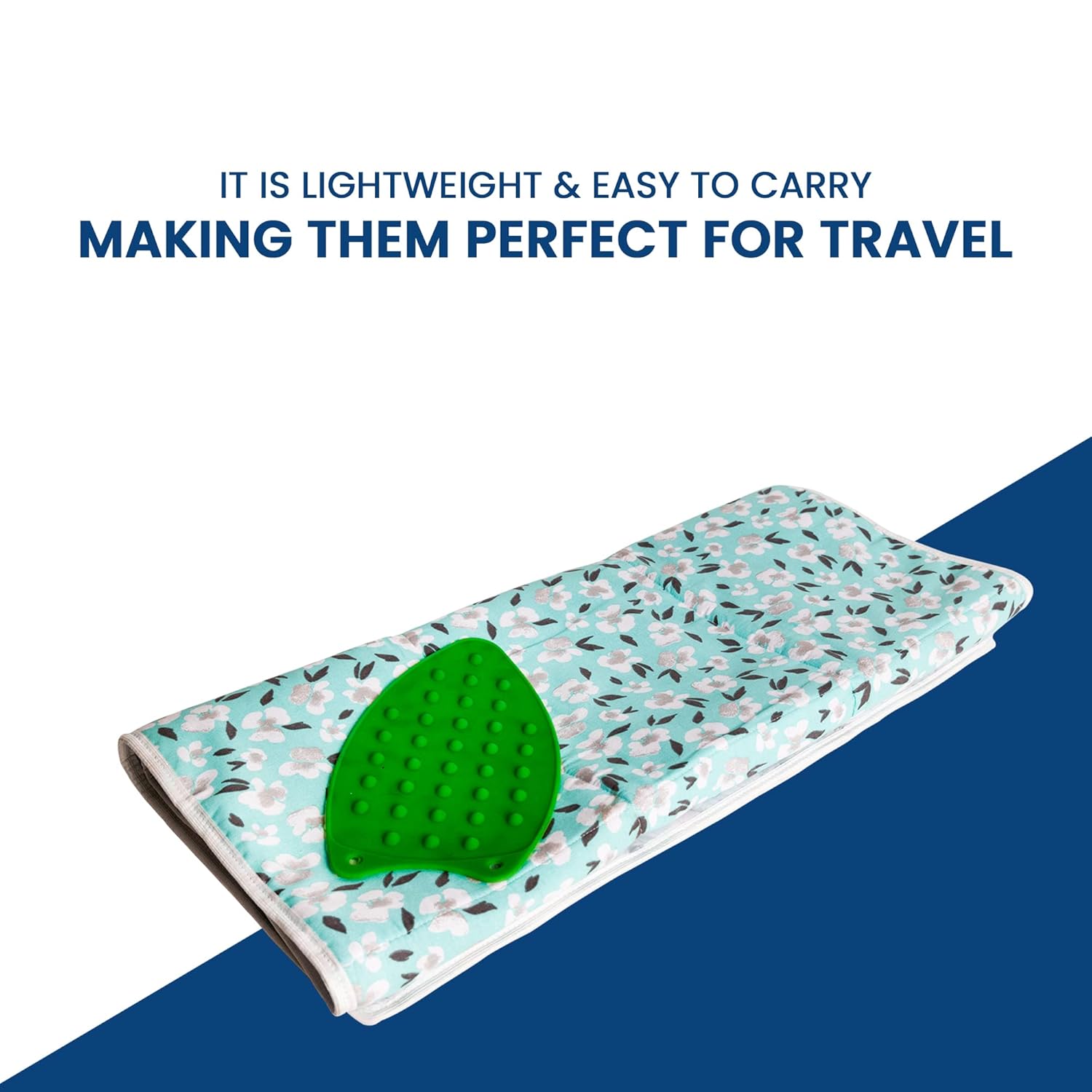 Amazon Brand - Umi 4 Level Foldable Powder Coated Mild Steel Cloth Drying Stand in Blue and Green Ironing Mat Combo Pack offers donot miss