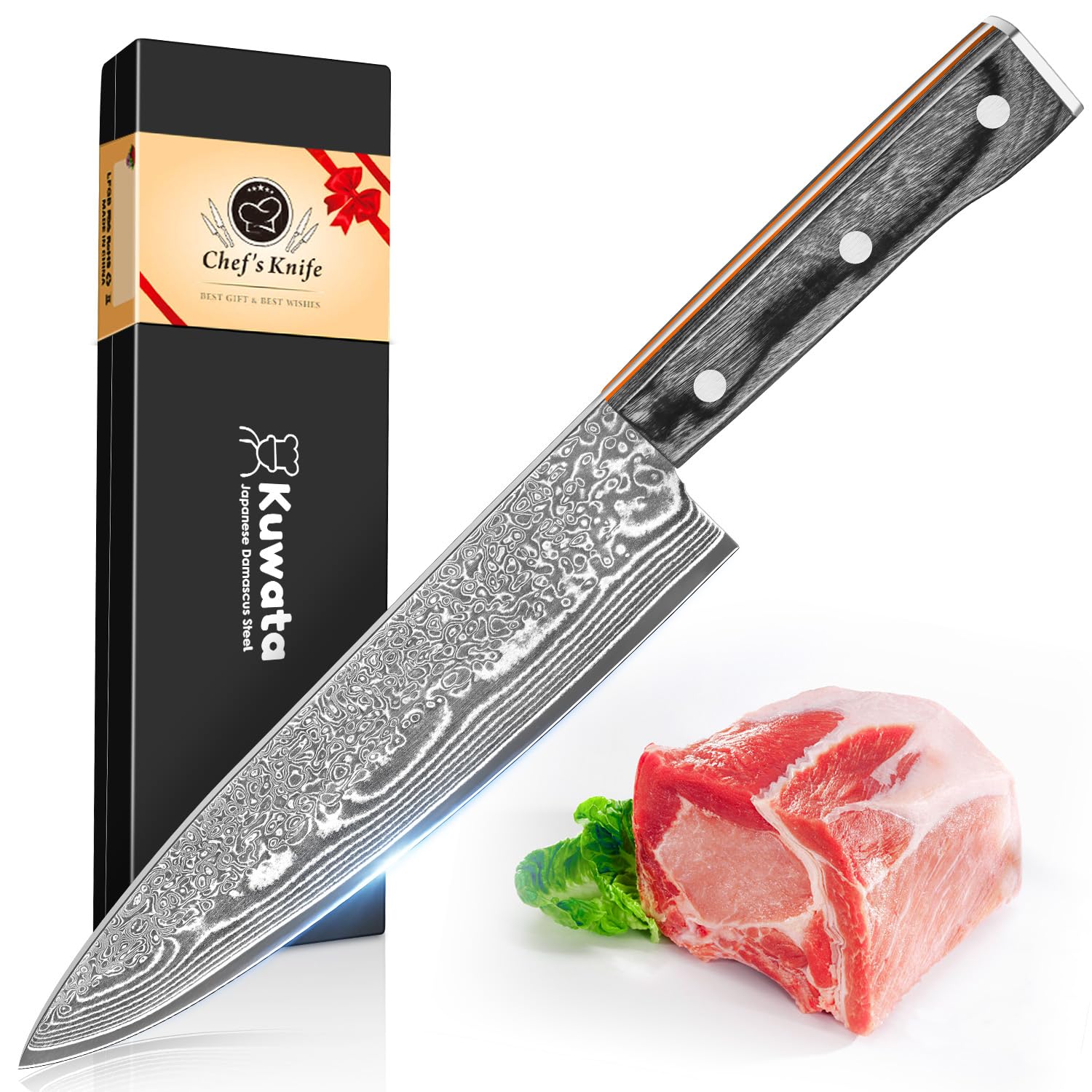 Amazon.com: Damascus Chef Knife 8 Inch, Professional Japanese VG10