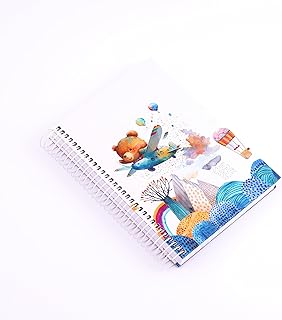 دفتر ملاحظات نوت بوك بسلك حلزوني مطبع مقاس A5 من 100 ورقة