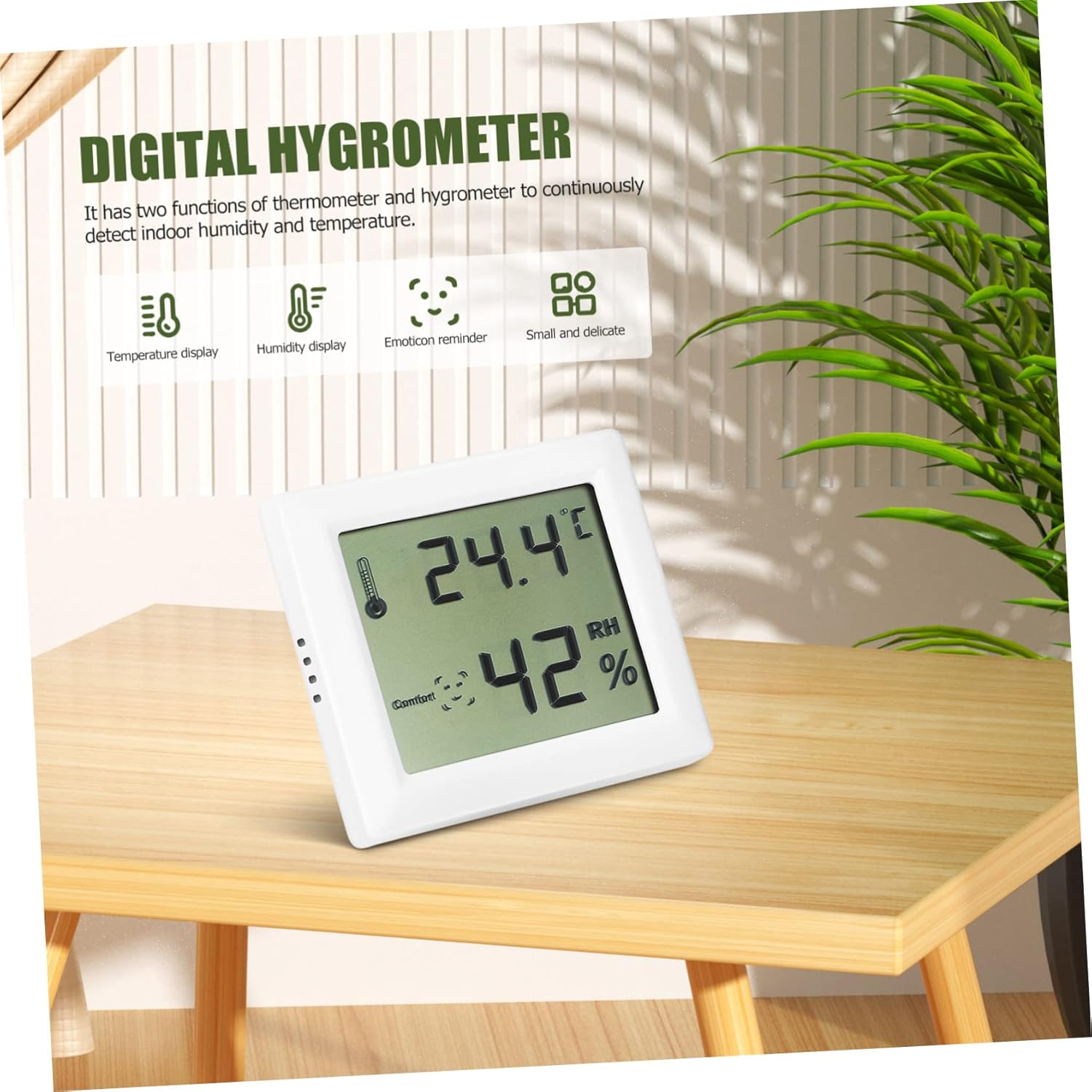3sets Room Thermometer Hygrometer Set Digital Indoor Thermometers Large LCD Precise Humidity Measurement Family-Friendly Design Suitable for Home 2pcs*3