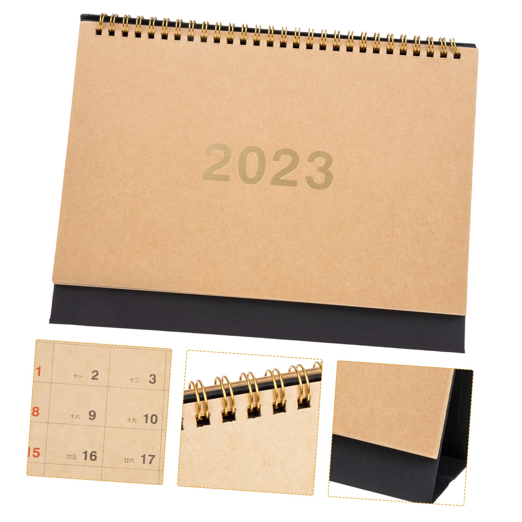 Tofficu 3pezzi Calendario Da Scrivania Cartone Kraft Con Design Elegante e Funzionale Per Ufficio e Casa Pianificatore Mensile Pratico e Decorativo