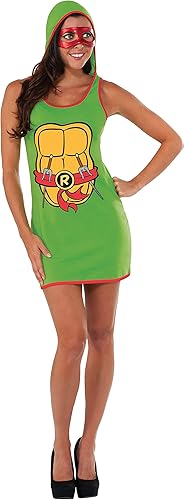 Rubie's Costume Co TMNT Classic Disfraz Raphael con capucha para mujer