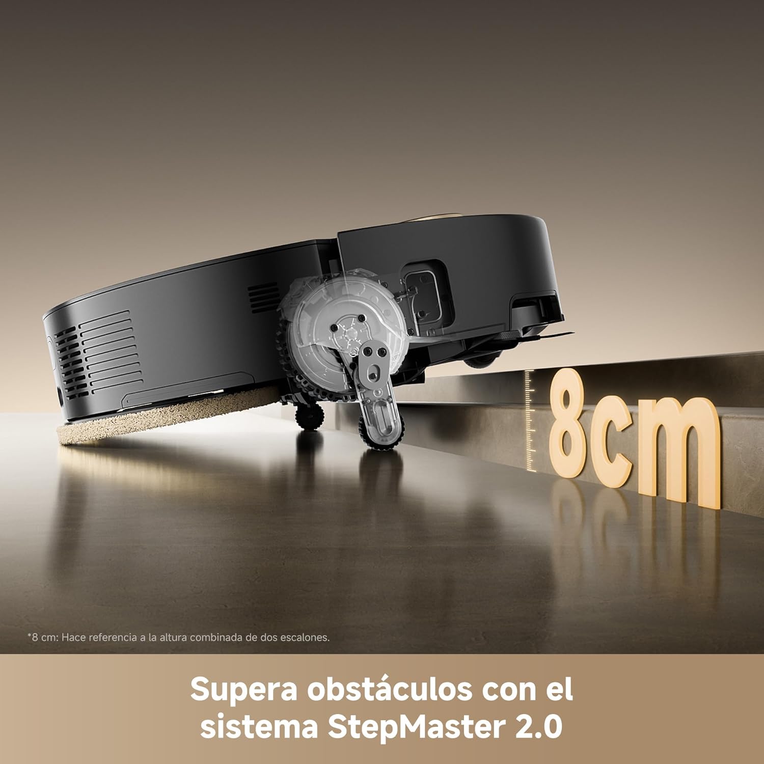 Mova Mobius 60 Robot Aspirador, Sistema MopSwap, 30000 Pa Succión, Salta Obstáculos 8 cm, Navegación FlexScope, Limpieza con Calor PTC 100°C, para Hogares con Mascotas 6