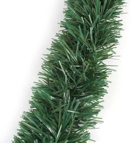 Vista 30 de LOMIMOS Guirnalda de oropel de Navidad de 32.8 pies, decoración blanca brillante para árbol de Navidad, fiesta, suministros de boda Blanco