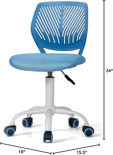 Miniatura 9 de Giantex Silla de escritorio giratoria, azul