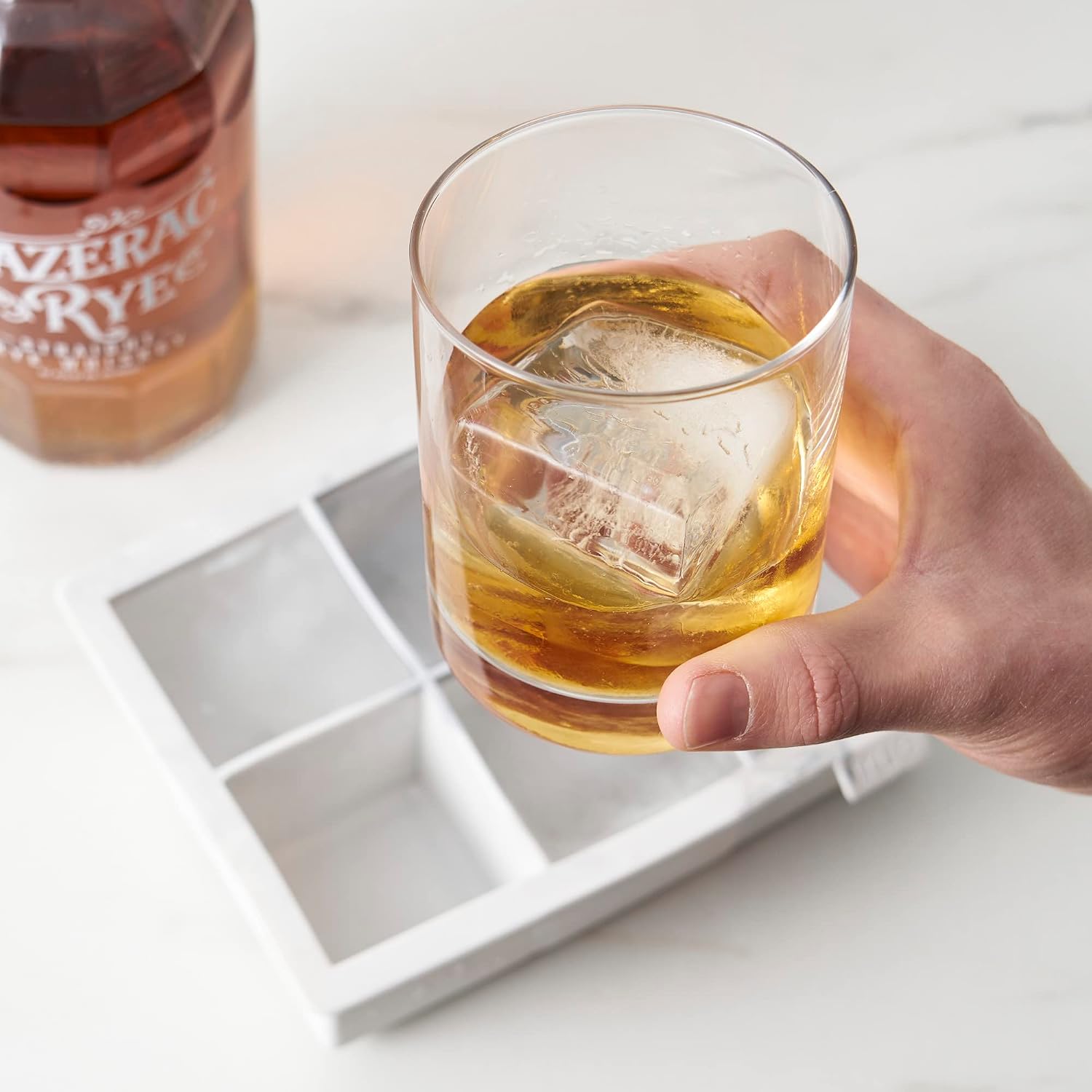 True Marbled Ice Cube Tray, Size, White