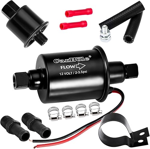 CarBole Bomba de combustible en línea de baja presión de 12 V, 2-3.5 PSI, bomba eléctrica universal de gasolina diésel para carburadores,