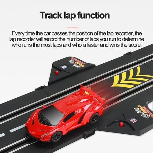 Miniatura 4 de Pistas de carreras eléctricas de 16.4 ft, juego de pistas de carreras de coches de carreras de alta velocidad, incluye 4 coches de ranura Super Loop