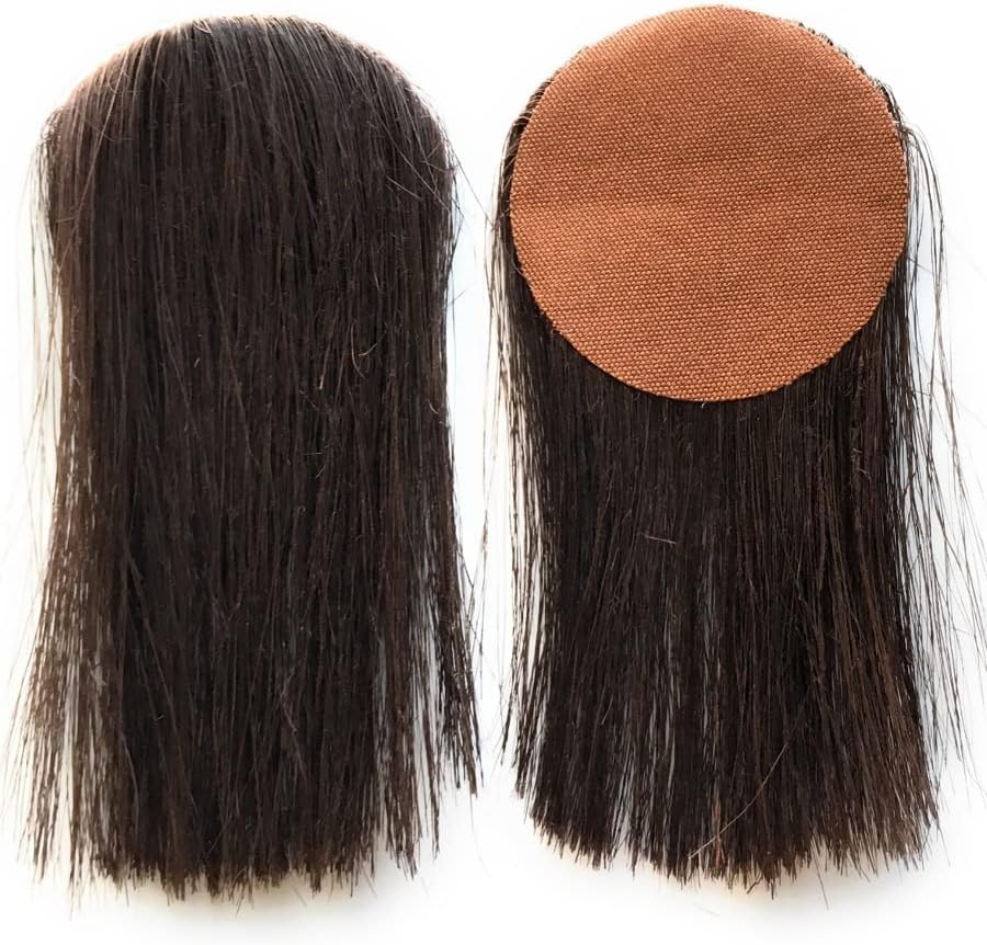 ③ HIYE 人毛100% リアル人工頭皮 ブラック ストレート ロングウィッグ