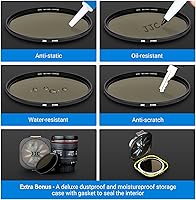 Vista 6 de JJC Filtro ND de 3.228 in ND1000 Fijo 10-Stop Densidad Neutral Fader para Sigma 0.945-2.756 in f2.8 DG DN II, Canon RF 0.591-1.378 in f2.8, Nikon Z