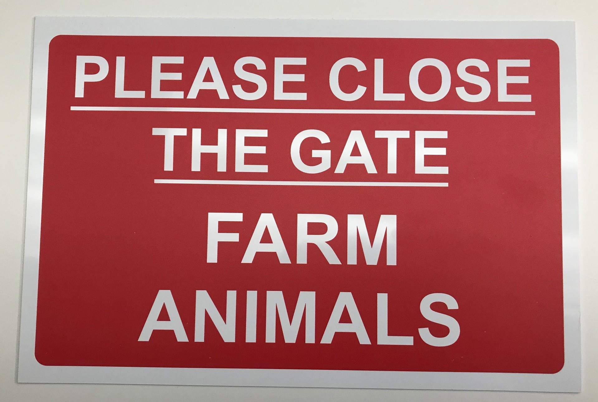 Kpcm Display Ltd Please Close The Gate Farm Animals Sign - Self Adhesive Sticker 300Mm X 200Mm