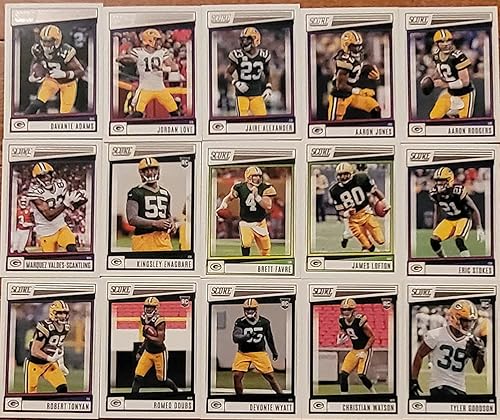 2022 Panini Score Football Green Bay Packers Team Set 15 Cards W/Drafted Rookies Aaron Rodgers