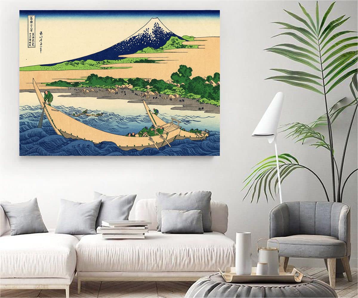 XtremeSkins Wooden Framed Canvas - Wall Decor for Living Room, Bedroom, Office, Hotels, Drawing Room (34in X 22in) - Fishe Men Boat