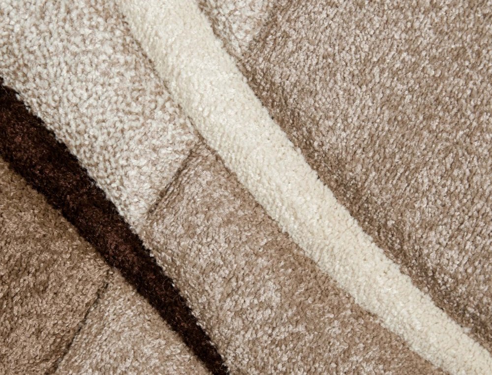 CARPETIA Alfombra diseñador Karo Moka marrón Amarillento Größe 160x230 cm