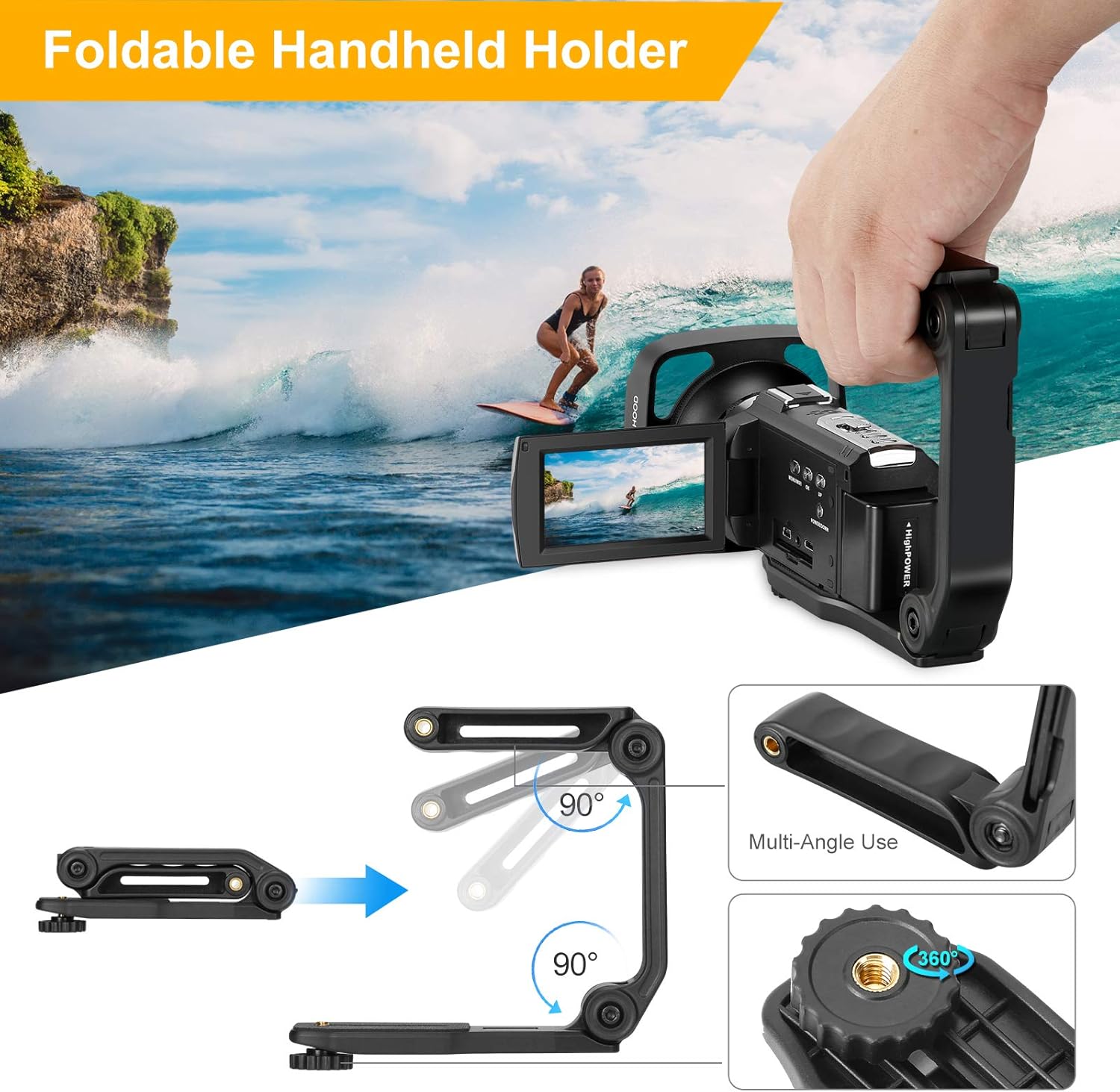 Best Cyber Deals 🔥 ZUODUN 4K Camcorder 60FPS Ultra HD Vlogging Video Camera for YouTube 48MP 16X Digital Zoom IR Night Vision WiFi Vlog Recorder with 3 Inch Touch Screen Microphone Remote Control Stabilizer