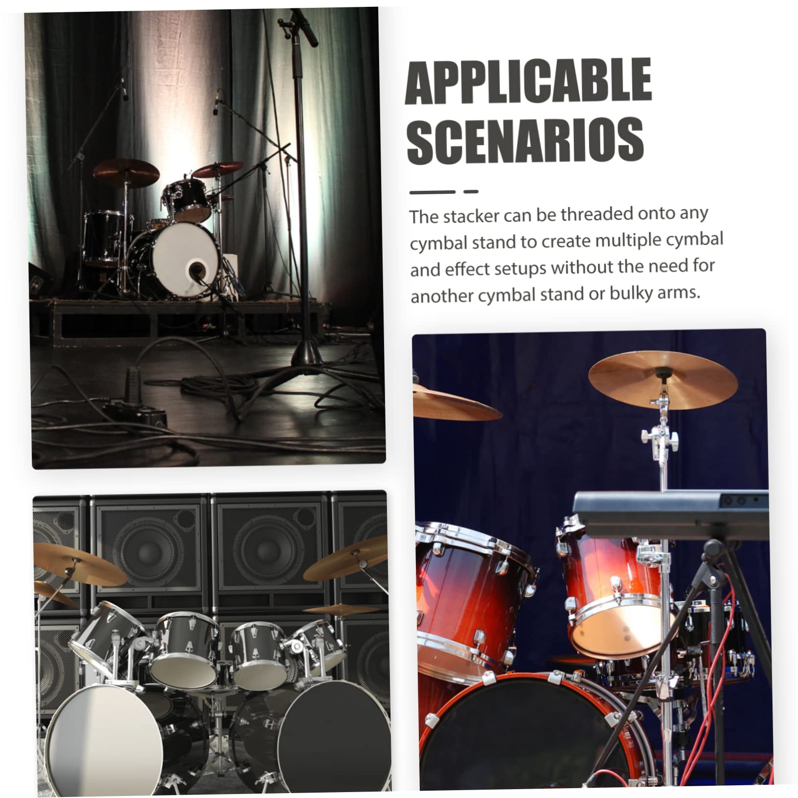 Levemolo Cymbal Stand Stacker Rack Mount Accessory for Hihat Cymbal Stand Holder