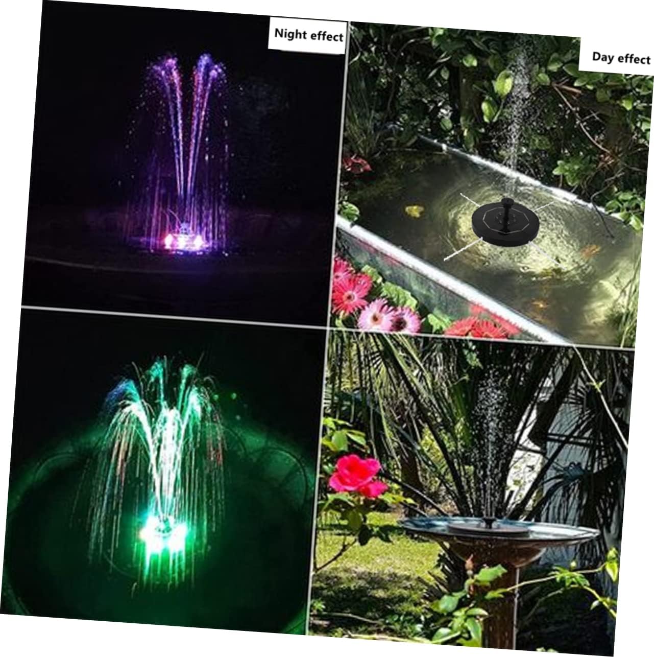 POPETPOP 1Set Floating Solar Fountain Pump LED Water Feature for Garden Pool Solar Powered Water Circulation and Aeration for Fish Tanks and Outdoor Decor