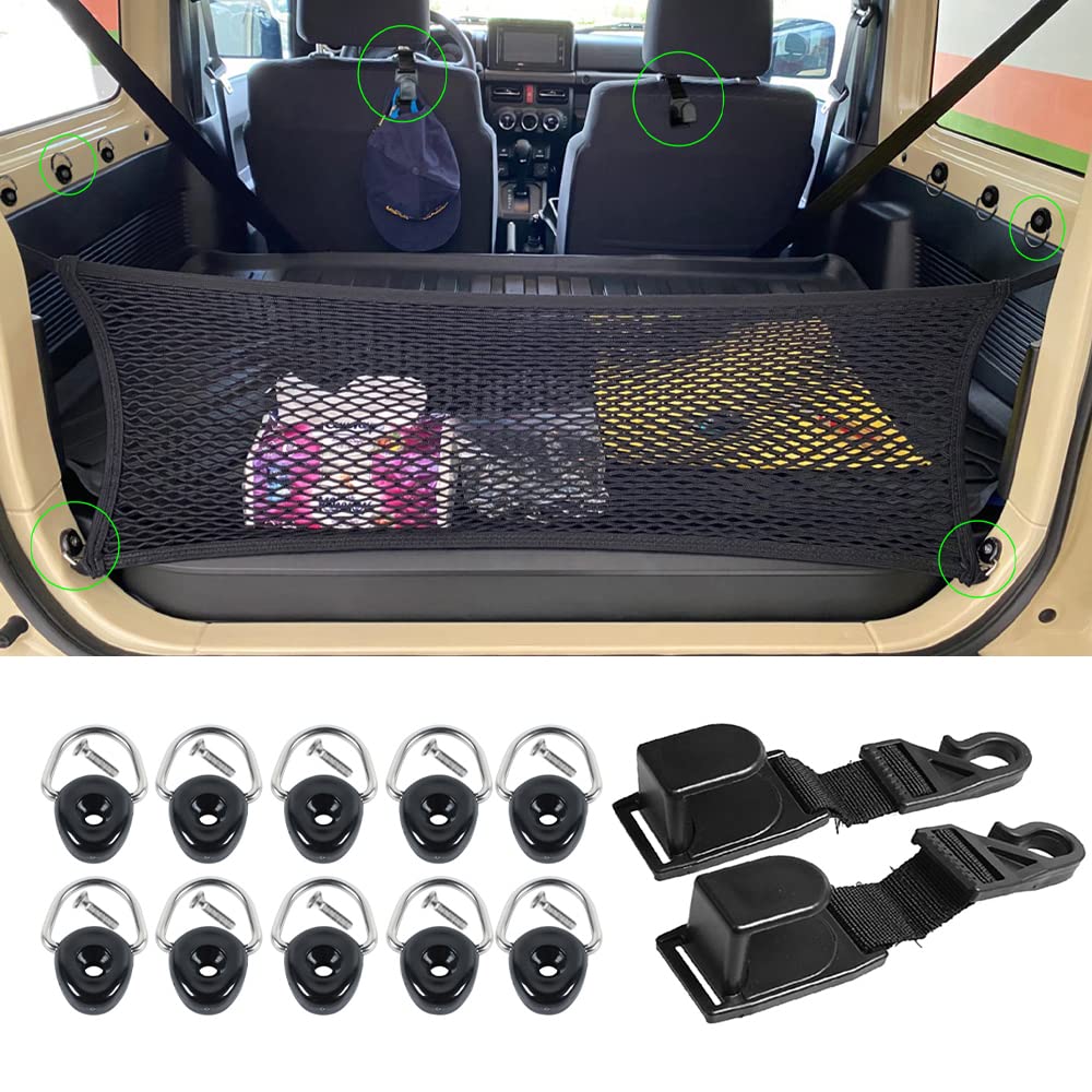 JUNLELI Tail Box Tie-Down D Pull Buckle Screw Backseat Headrest Hook Holder for Jimny 2019 2020 2021 2022 2023 Car Inner Accessories ABS Metal