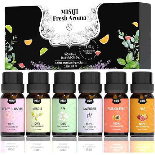 Essential Oils Set-Essential Oils for Diffuser for Home,Diffuser Oils Scents for Aromatherapy,Laundry,Candle&Soap Making,Humidifiers 6 X 10ML