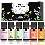 MISIJI Essential Oils Set-Essential Oils for Diffuser for Home,Diffuser Oils Scents for Aromatherapy,Laundry,Candle&Soap Making,Humidifiers 6 X 10ML