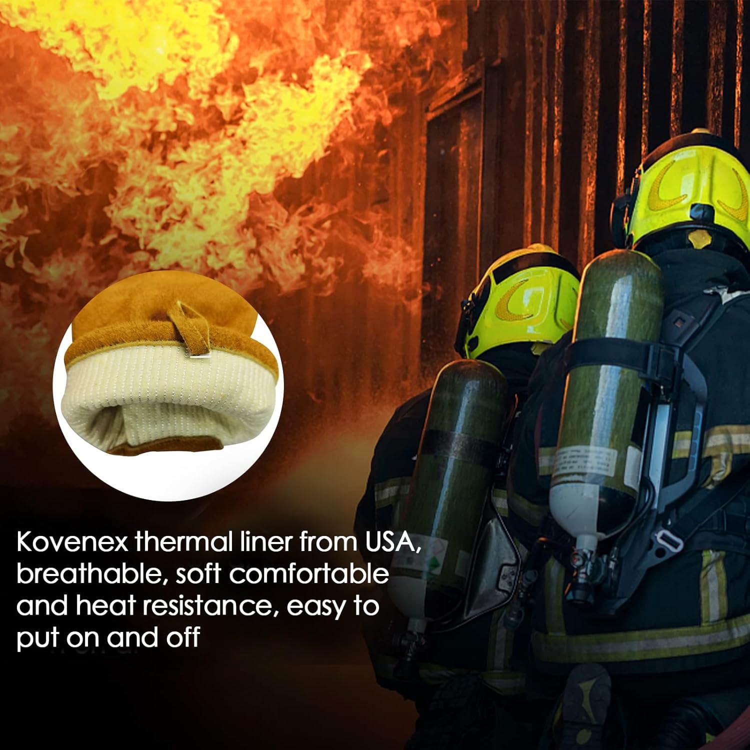 NFPA 1970:2025 Structural Firefighter Gloves, Moisture Barrier, Heat & Flame Resistant Firefighting Gloves