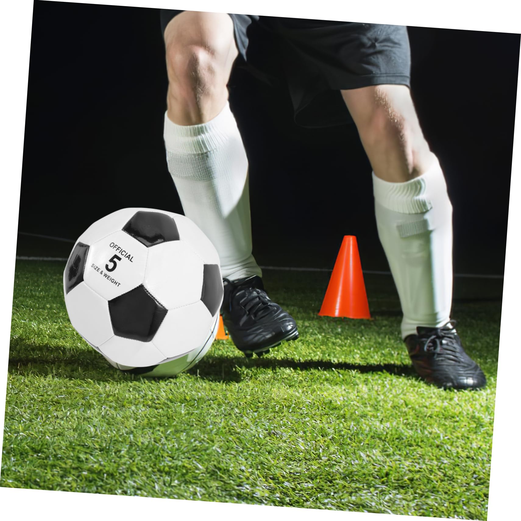 Pallone da Calcio Taglia 5 per Allenamento Pvc 6 Pezzi Ragazzo Ragazza | Pratica su Cemento e Training Calcio, Alta Elasticità, Buona Presa, Resistente All’usura