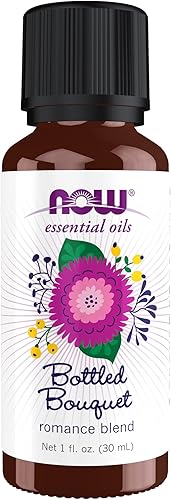 NOW - Aceites esenciales, mezcla de aceite de ramo embotellado, aroma floral de aromaterapia, mezcla de aceites esenciales puros, vegano, tapa