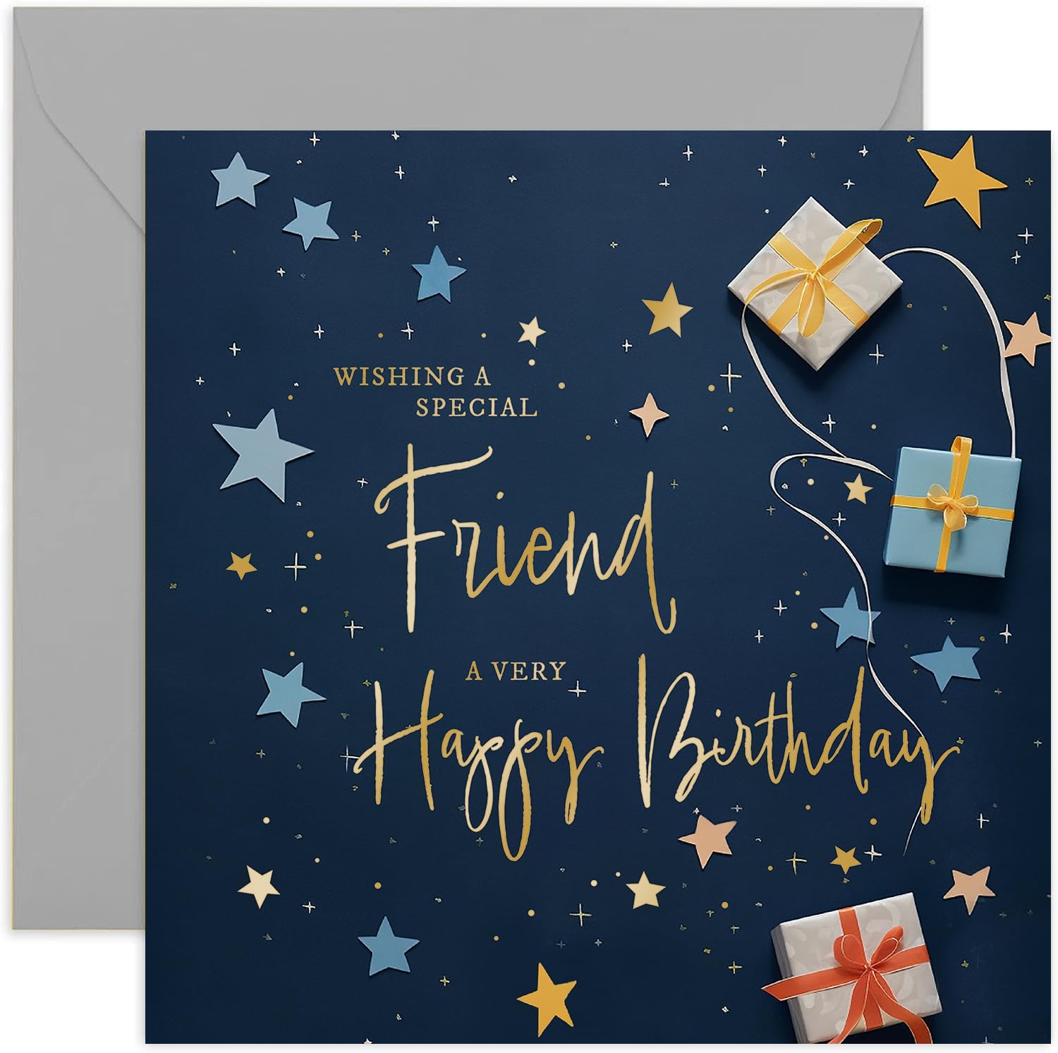 Old English Co. Boyfriend Birthday Card For Him - Navy Blue Male