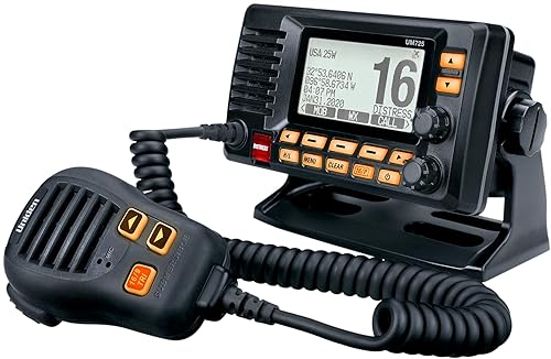 Vista 12 de Uniden Radio VHF marina UM725GBTBK, todos los Estados Unidos, Canadá y canales marinos internacionales, potencia de transmisión de 1 vatio/25 Negro
