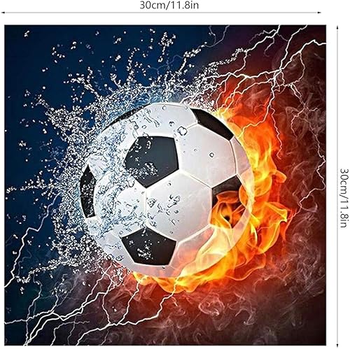 Miniatura 5 de TOPINCN Kit de herramientas y accesorios de pintura de diamantes, patrón de fútbol 5D, pintura de diamante, decoración de pintura de bordado,