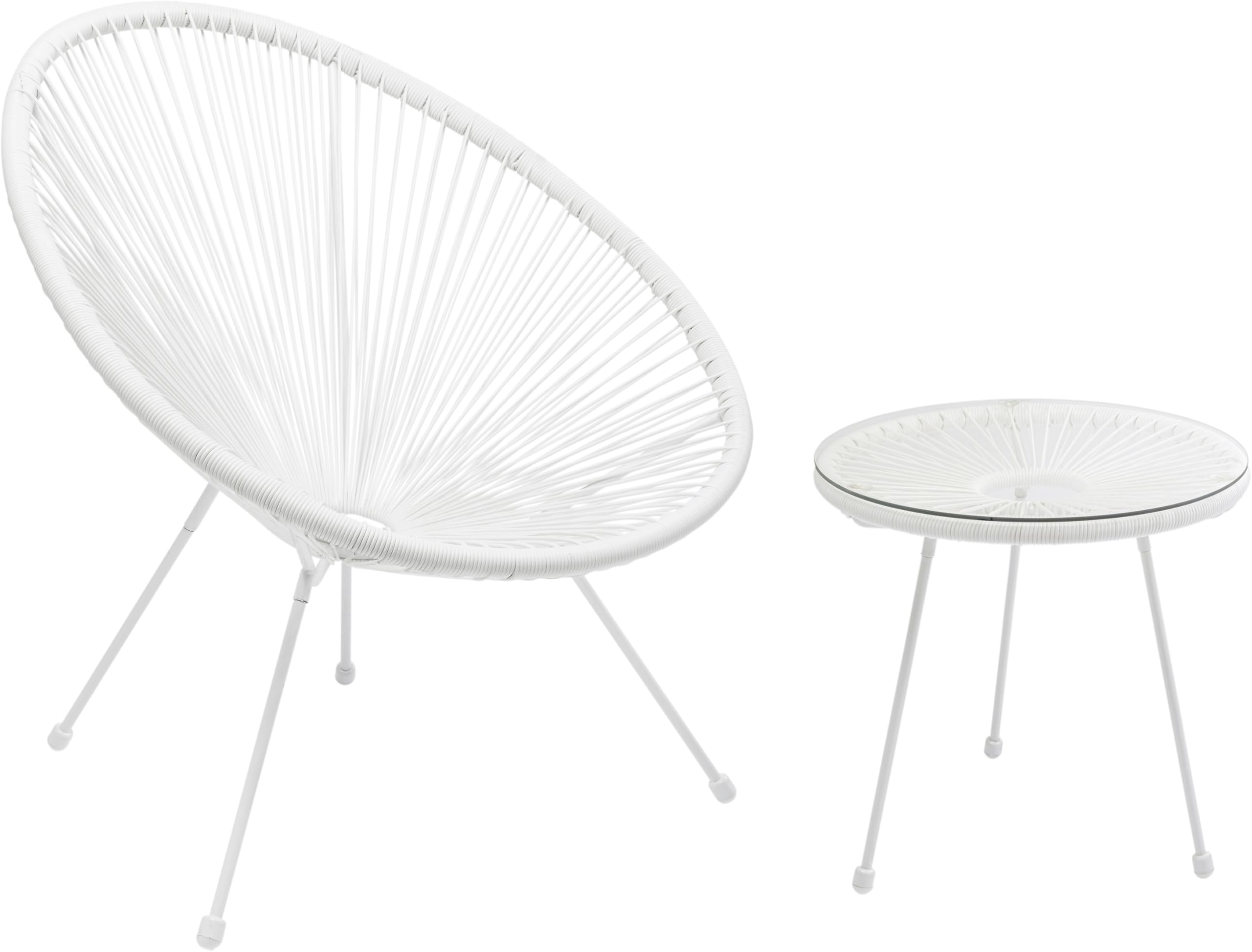 Kare Salon de Jardin Acapulco Mono Blanc Design